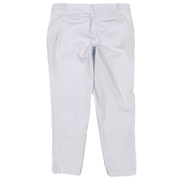 Talbot Girlfriend Chino Pants in White with Blue Stripes Size 4P - Picture 5 of 7